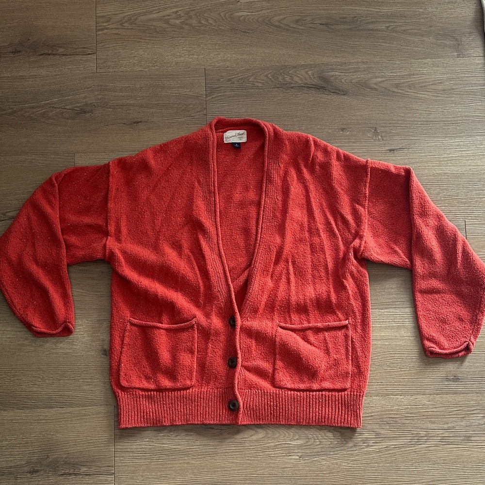 Universal Thread Vibrant Red-Orange Cardigan